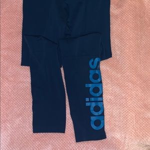Adidas teal leggings
